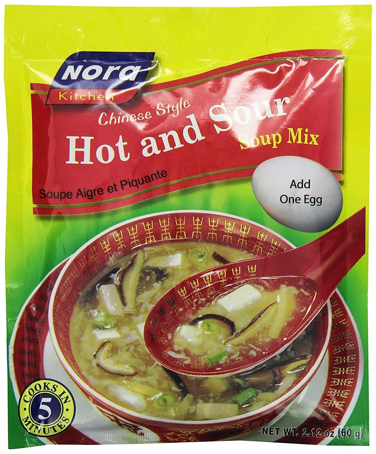 Nora Chinese Style Hot and Sour Soup Mix, 2.12-Ounce (Pack of 6) - Mighty Depot