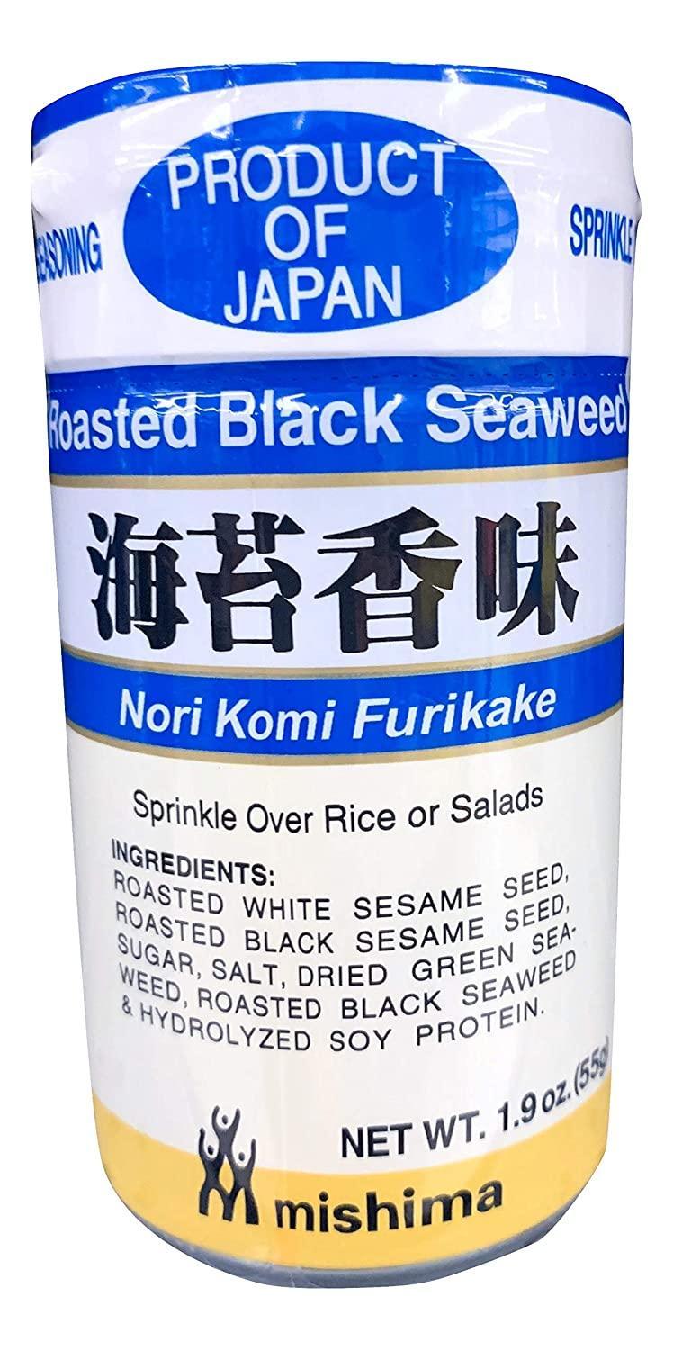 Nori Komi Furikake, Roasted Black Seaweed 1.9oz (Pack of 2) - Mighty Depot