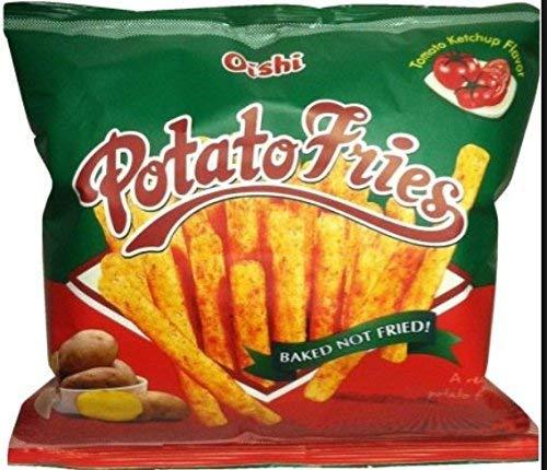 Oishi Baked Potato Fries 1.76oz, 4 Pack (Tomato Ketchup) - Mighty Depot