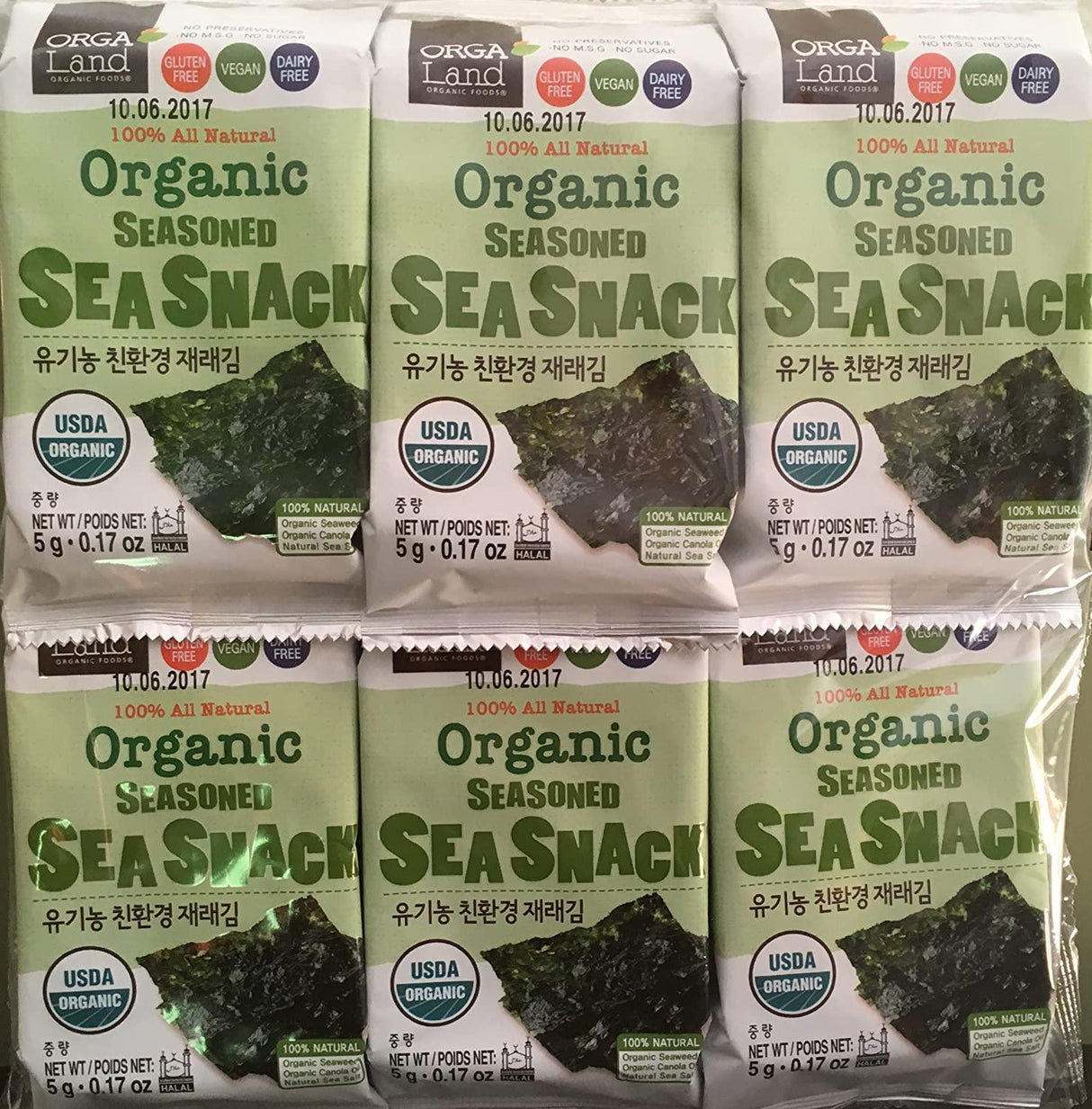 Organic Seasoned Sea Snack (Laver) - Pack of 12 (Roasted Seaweed) - Mighty Depot