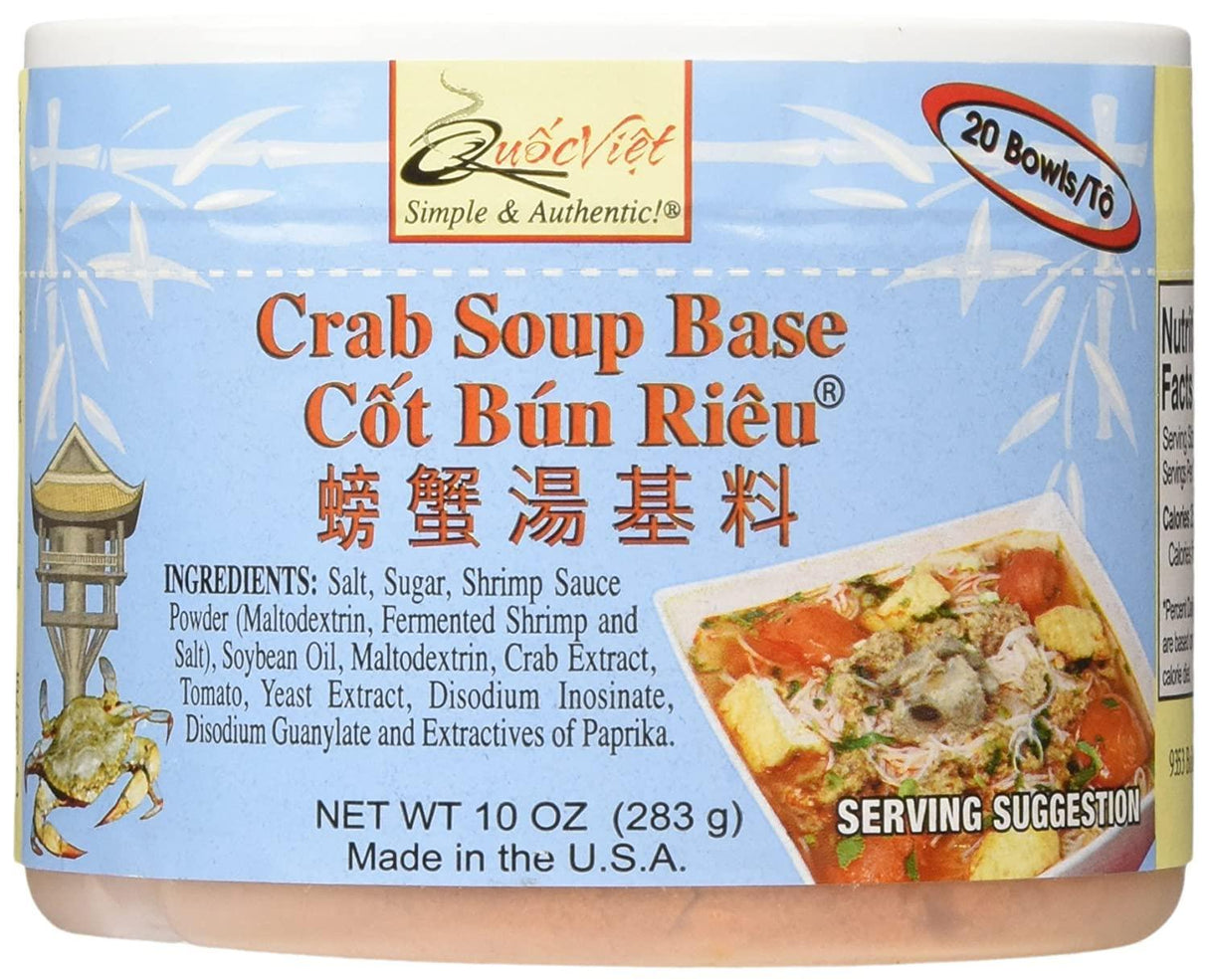Quoc Viet Foods Crab Flavored Soup Base 10oz Cot Bun Rieu Brand - Mighty Depot