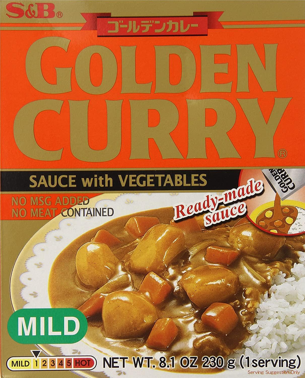 S&B Mild Golden Curry, 8.10 Ounce - Mighty Depot