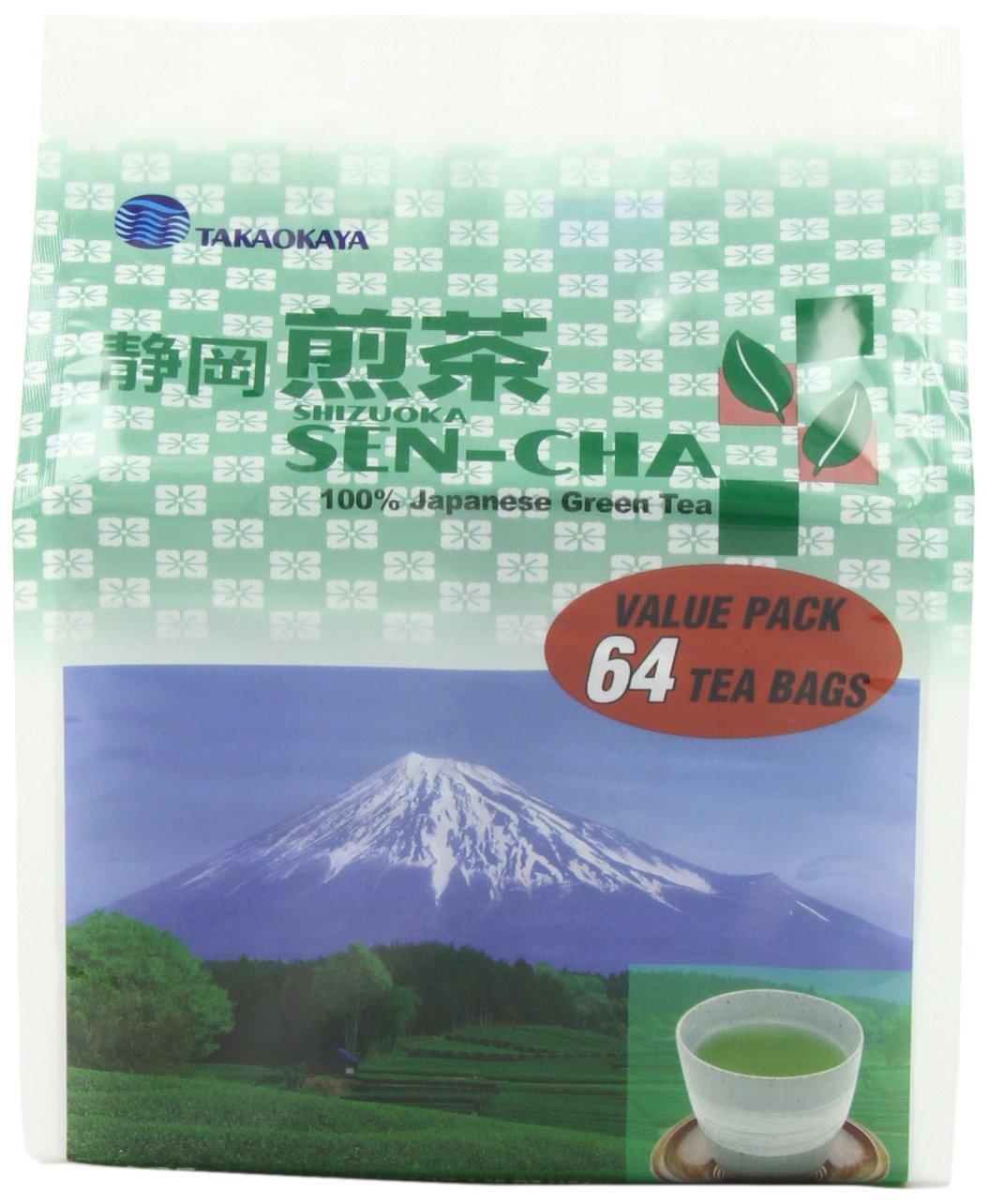 Takaokaya Tea T Green Sencha, TeaBags, 64-Count Units (Pack of 4) - Mighty Depot