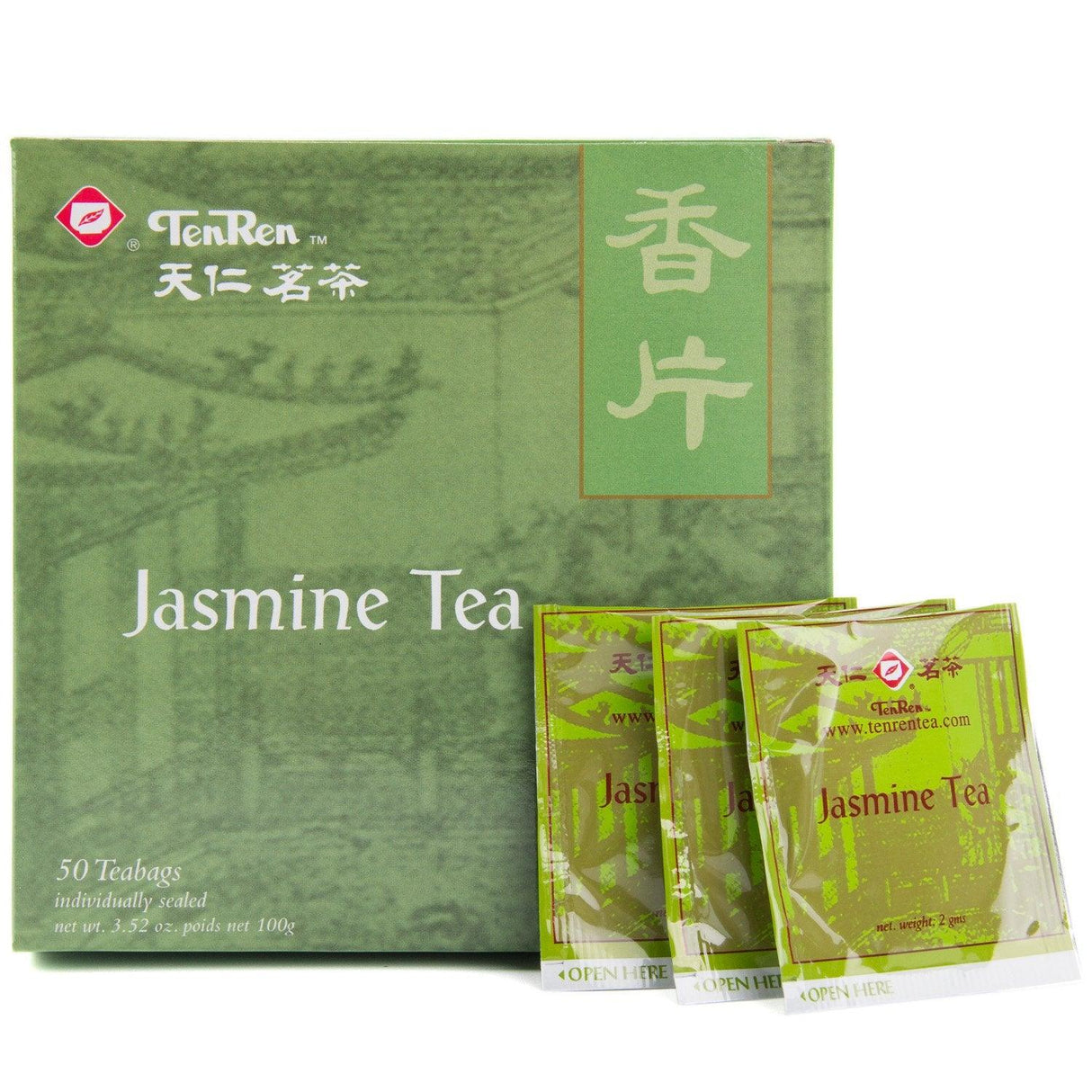 Ten Ren Jasmine Tea Bag Collection, 50 Bags - Mighty Depot
