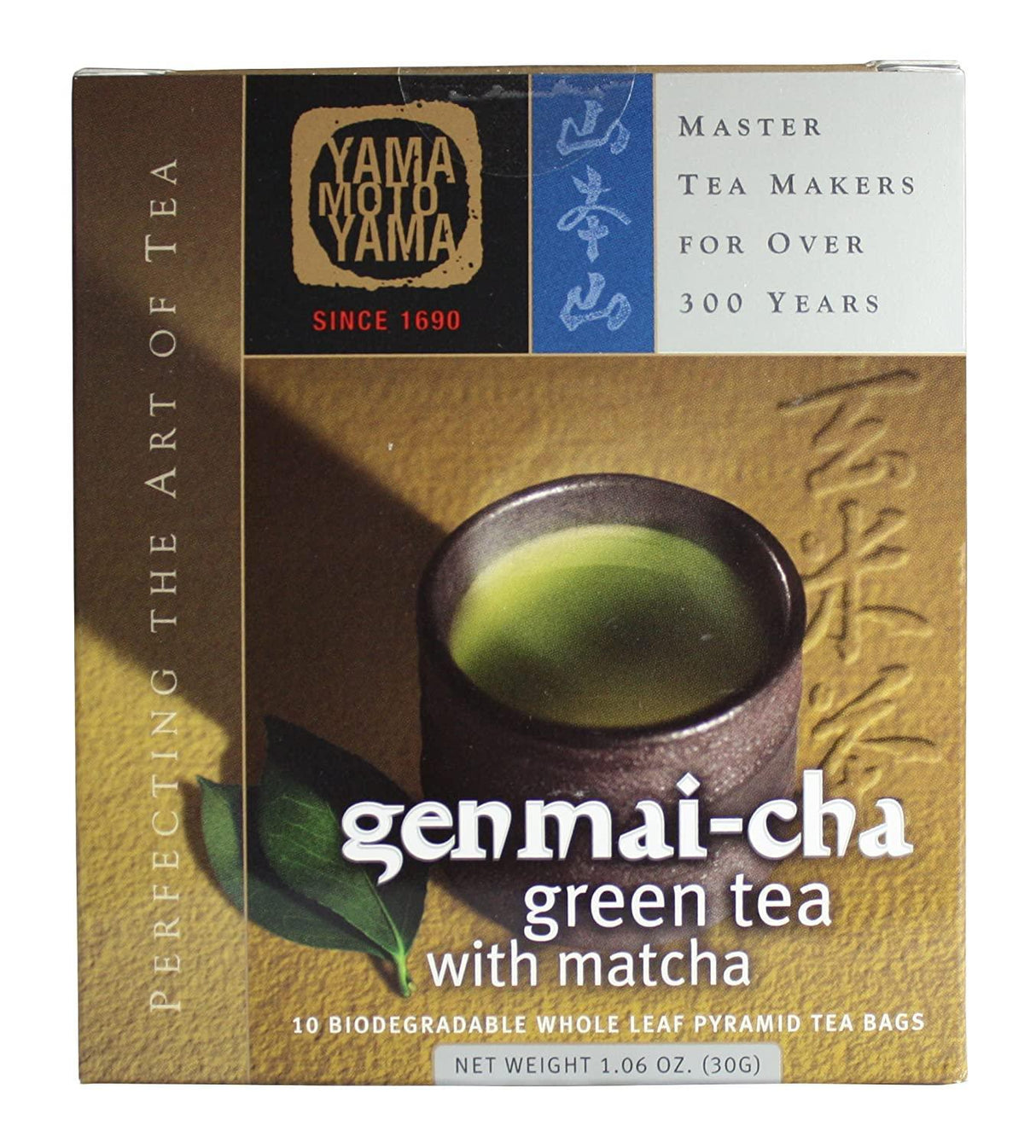 Yamamotoyama Genmai Brown Rice Tea Pyramid Bag, 1.06-Ounce Boxes (Pack of 3) - Mighty Depot