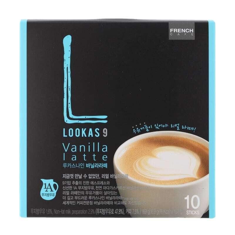 French Cafe - Lookas 9 Instant Vanilla Latte Mix, 5.9 Ounces, (1 Box) - Mighty Depot