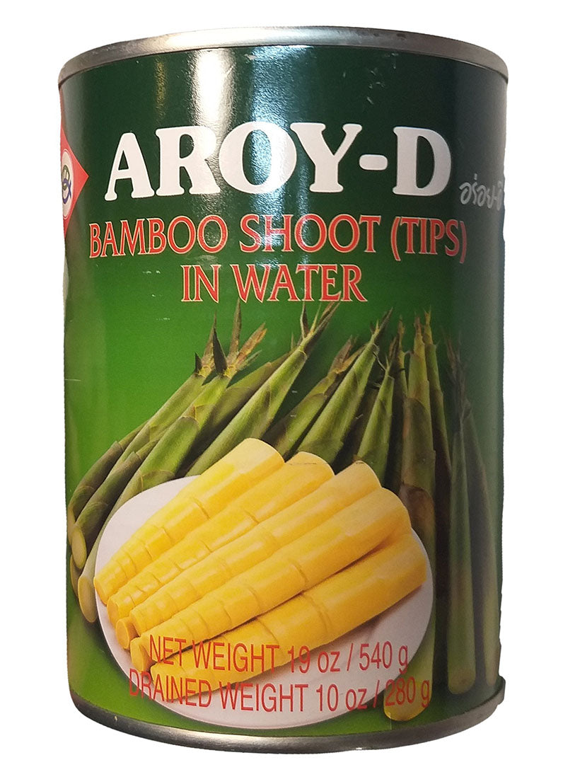 Aroy-D Bamboo Shoots Tips in Water, 19 Ounces, 1 Can