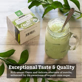 SUGIMOTO TEA | Japanese Organic Matcha Latte Blend Mix 4.23 oz (120 g) Sweetened Green Tea Matcha Latte Powder