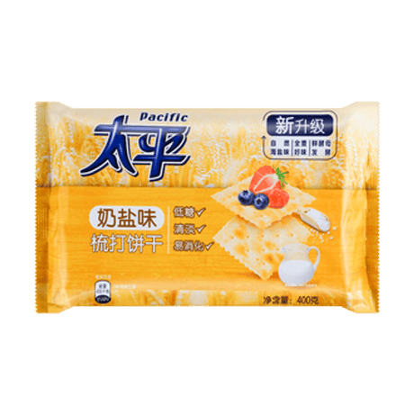Pacific Taiping Saltine Crackers (Milk), 14.1 Ounces, 1 Bag - Mighty Depot
