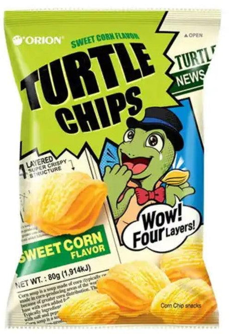 Korean Orion New Four Layers Turtle Chips Corn Soup Flavor 3 Packs - Mighty Depot