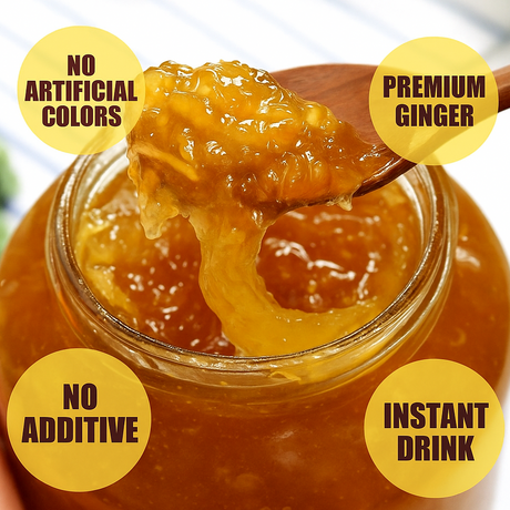 HAIO ginger tea shows texture and features