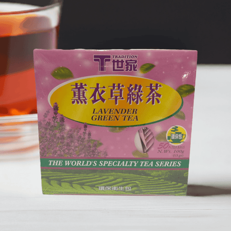 Tradition Lavender Green Tea, 3.5 Ounces (50 Tea Bags), 1 Box - Mighty Depot
