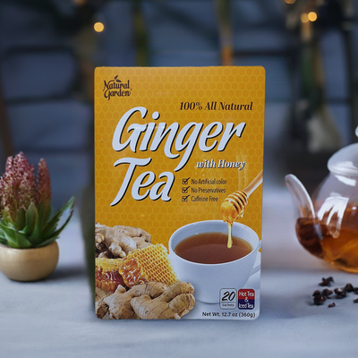 Natural Garden 100% All Natural Ginger Tea with Honey 20 Sachets - 12.7 oz