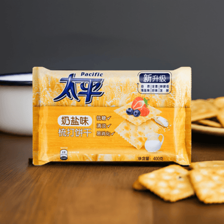 Pacific Taiping Saltine Crackers (Milk), 14.1 Ounces, 1 Bag - Mighty Depot