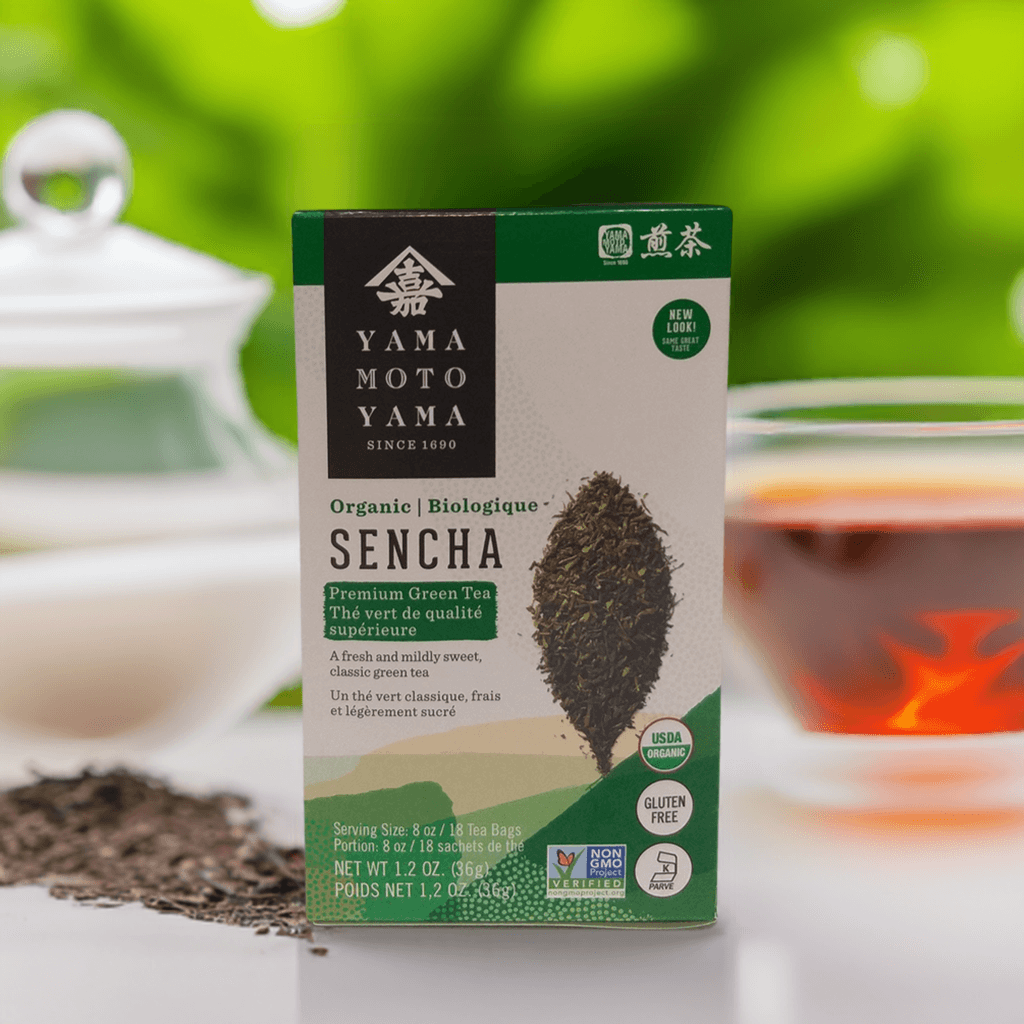 Yamamotoyama Organic Sencha Green Tea, 1.2 Ounces, (1 Box of 18