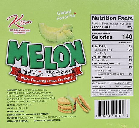 Ktown Melon Cream Crackers, 11.29 Ounces, 1 box