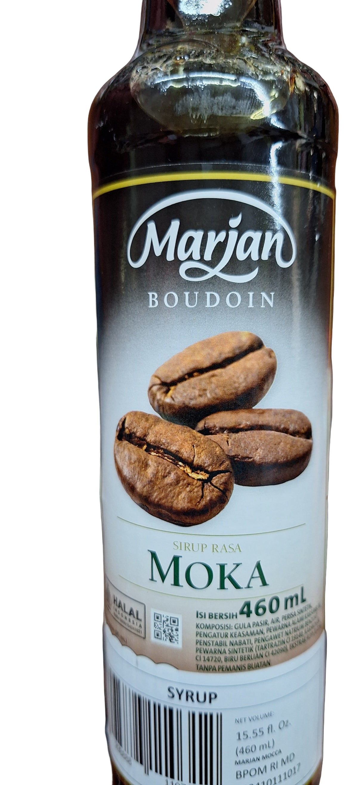 Marjan Boudoin Moka Syrup (Sirup Rasa Moka) 15.5 fl oz, 1 bottle