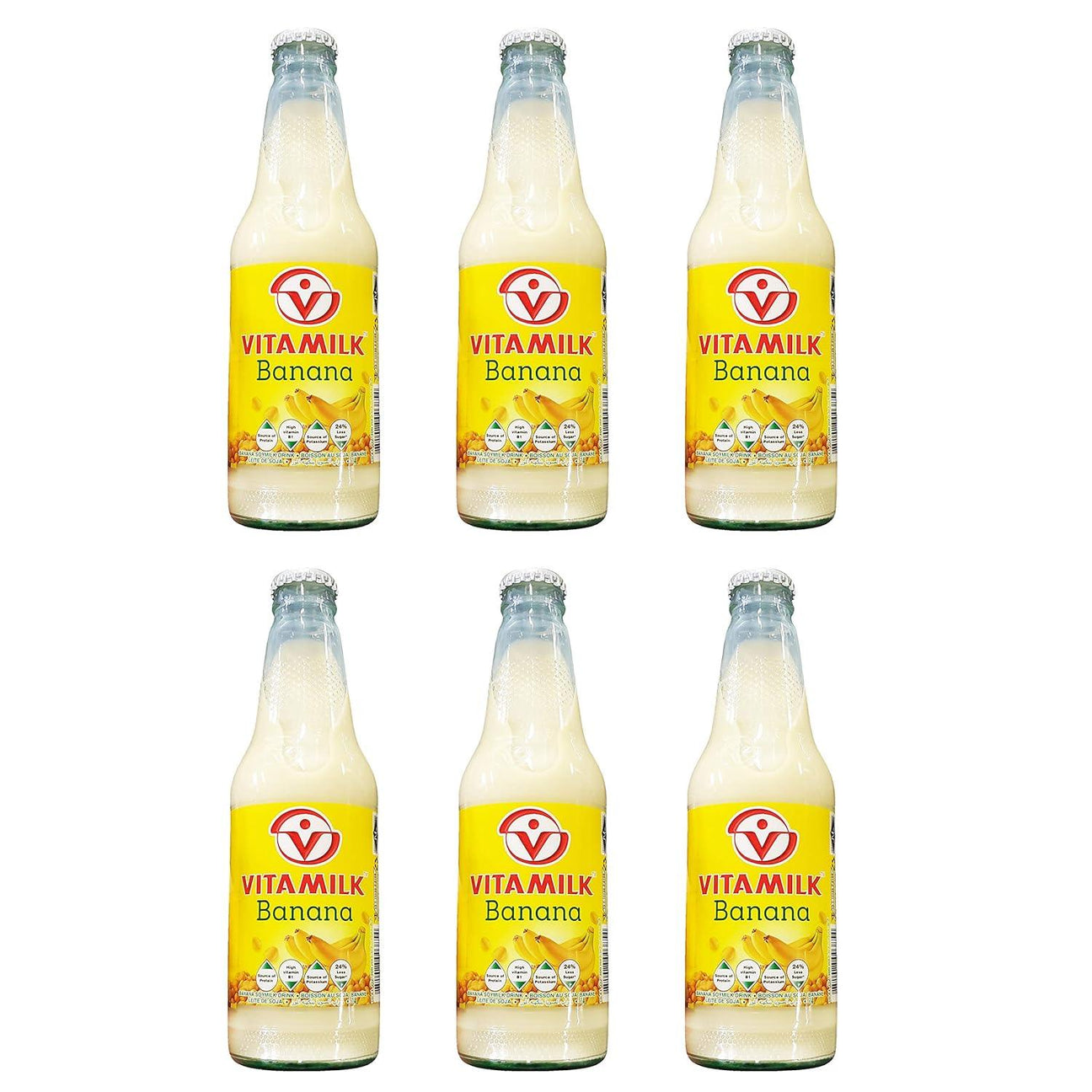 Vitamilk Banana Soy Milk 10 fl oz, 6 Bottles - Mighty Depot