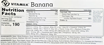 vitamilk banana ingredients