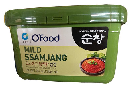 O'Food Mild Ssamjang Seasoned Soybean Paste, 2.2 Pounds, (Pack of 1) - Mighty Depot