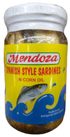 Mendoza Spanish Style Sardines in Corn Oil, (Pack of 1 Jar)