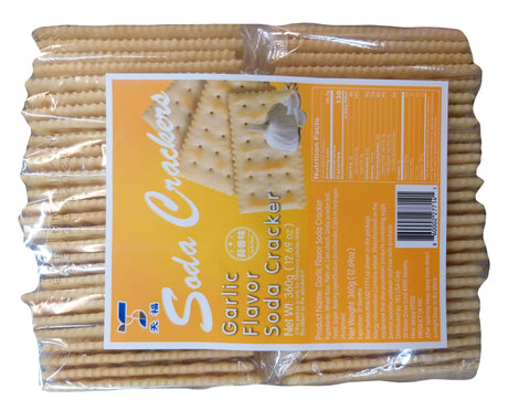 Soda Crackers (Garlic Flavor), 12.69 Ounces, 1 Pack - Mighty Depot