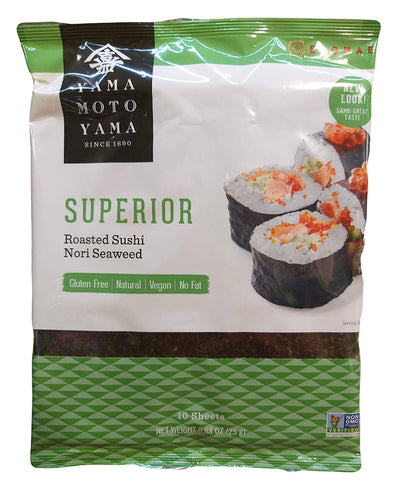 Yamamotoyama - Superior Roasted Sushi Nori Seaweed, 0.88 Ounces, (1 Pouch)