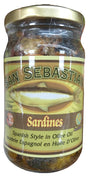 San Sebastian Sardines (Spanish Style in Olive Oil), 7.7 Ounces, (Pack of 1 Jar) - Mighty Depot