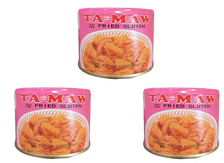Ta-Maw 3Q Fried Gluten, 6 Ounces, (Pack of 3 Cans) - Mighty Depot