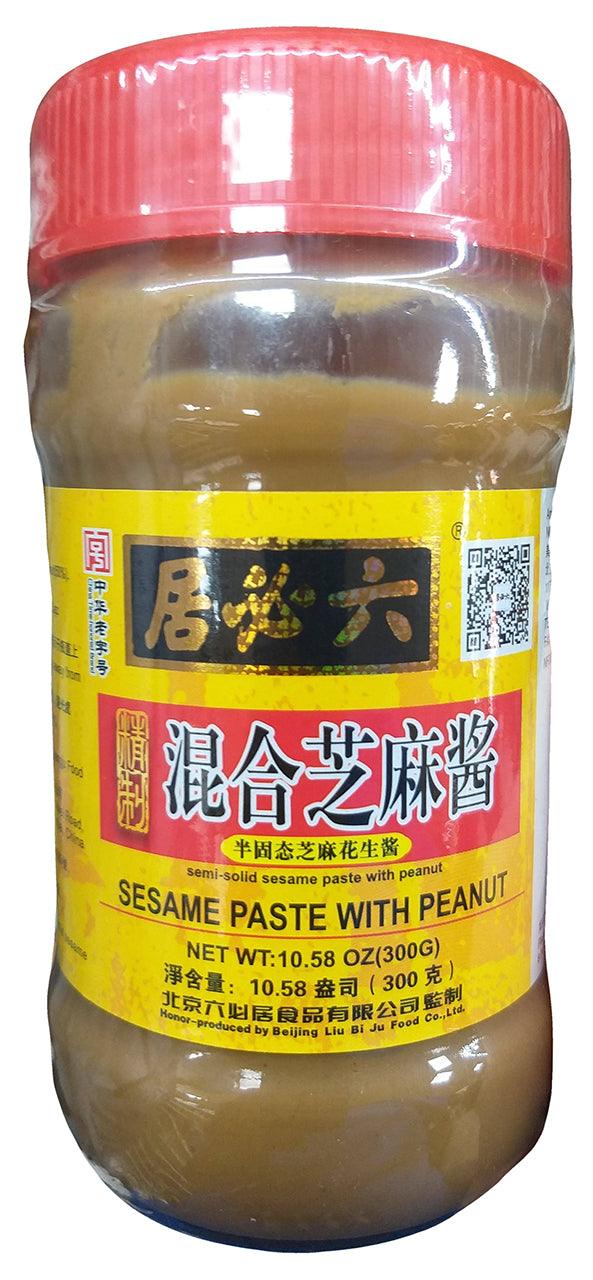 Liubiju Sesame Paste with Peanut, 10.58 Ounces, (Pack of 1 Jar)