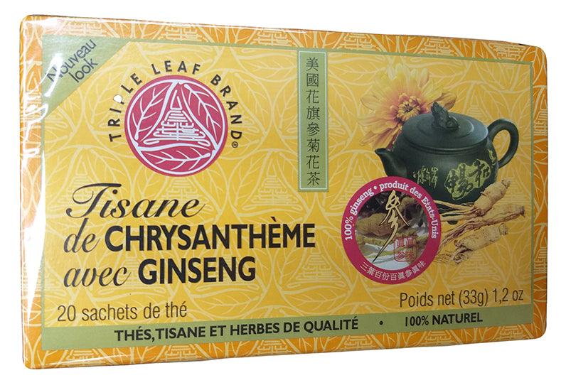 Triple Leaf - Chrysanthemum Tea with Ginseng, 1.2 Ounces, 1 Count