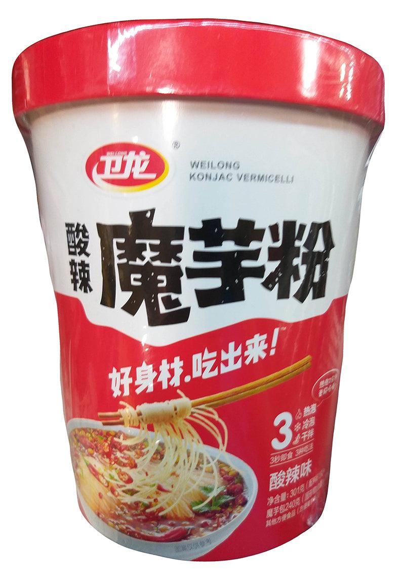 Weilong Konjac Vermicelli Sour and Spicy, 10.6 Ounces, 1 Count - Mighty Depot
