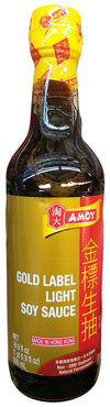 Amoy Gold Label Light Soy Sauce, 16.9 Ounces, (1 Bottle)