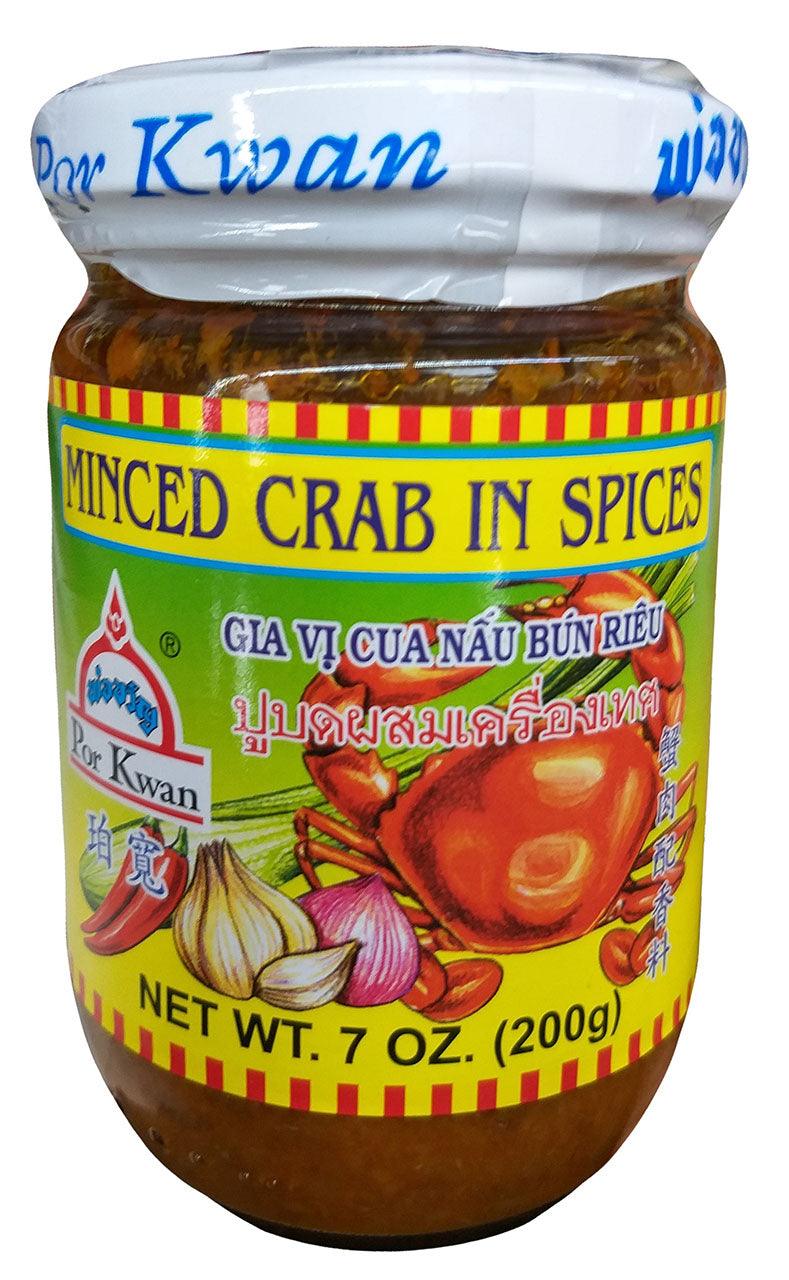 Por Kwan Minced Crab in Spices, 7 Ounces, (Pack of 1 Jar)