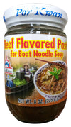 Por Kwan Beef Flavored Paste for Boat Noodle Soup, 8 Ounces, (Pack of 1 Jar)