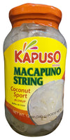 Kapuso Macapuno String in Syrup, 12 Ounces, (Pack of 1 Jar)