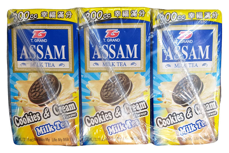 T. Grand Assam Milk Tea (Cookies and Cream), 10.1 Ounces Per Box, (1 Pack of 6 Boxes)