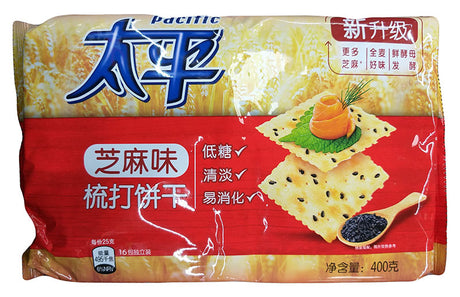 Pacific Sesame Soda Biscuits, 14.1 Ounces, (Pack of 1) - Mighty Depot