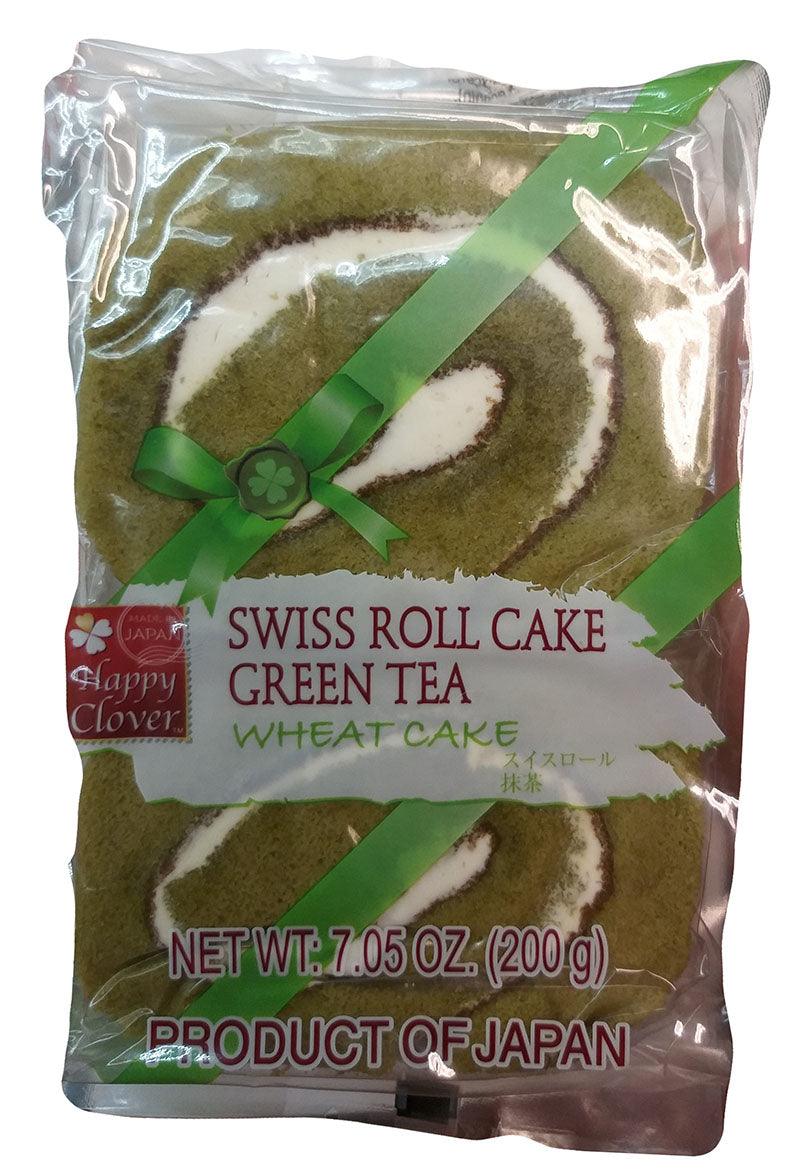 Happy Clover - Swiss Roll Wheat Cake (Green Tea), 7 Ounces, (Pack of 1) - Mighty Depot