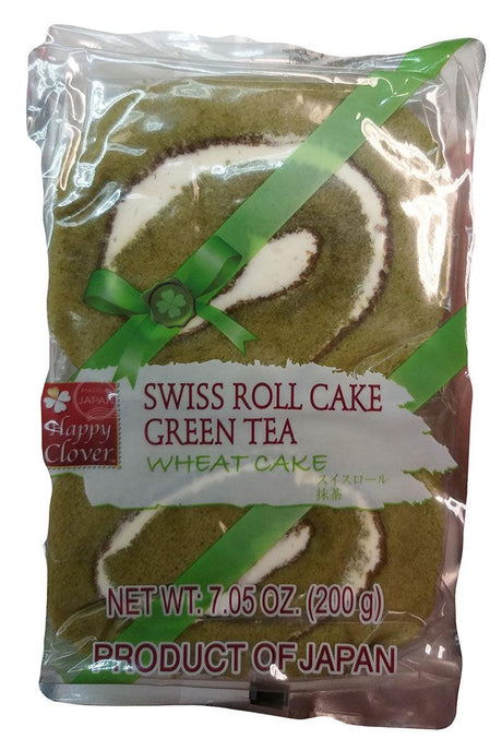 Happy Clover - Swiss Roll Wheat Cake (Green Tea), 7 Ounces, (Pack of 1) - Mighty Depot