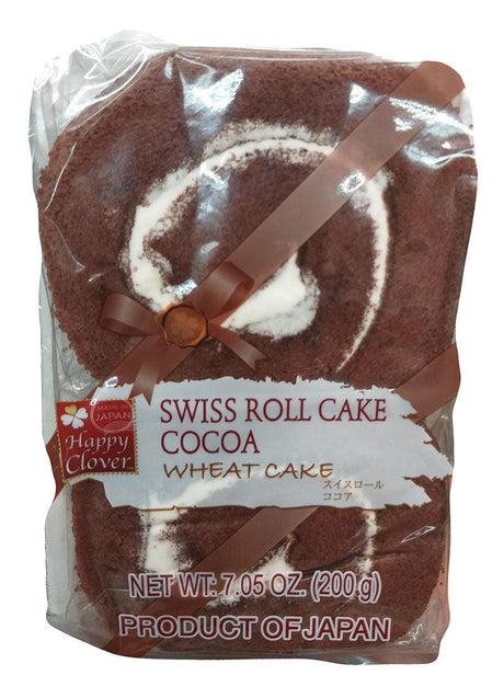 Happy Clover - Swiss Roll Wheat Cake (Cocoa), 7 Ounces, (Pack of 1) - Mighty Depot