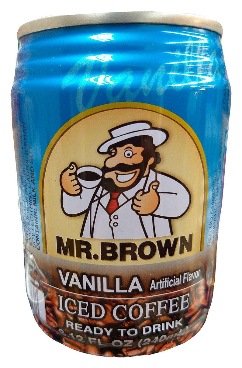 Mr. Brown - Iced Coffee (Vanilla), 8.12 Ounces, (Pack of 6 Cans) - Mighty Depot
