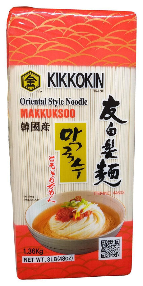 Kikkokin - Makkuksoo (Oriental Style Noodles), 3 Pounds, (Pack of 1) - Mighty Depot