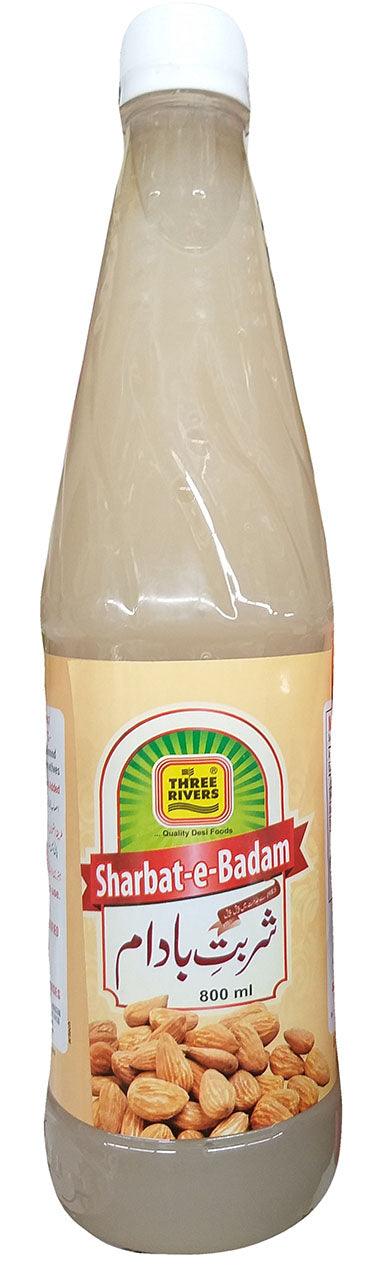 Three Rivers - Sharbat-e-Badam, 27.05 Ounces, (Pack of 1 Bottle) - Mighty Depot