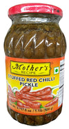 Mother's Recipe - Stuffed Red Chili Pickle, 1.1 Pounds, (Pack of 1 Jar)