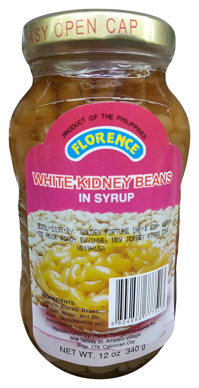 Florence - White Kidney Beans in Syrup, 12 Ounces, (Pack of 1 Jar)