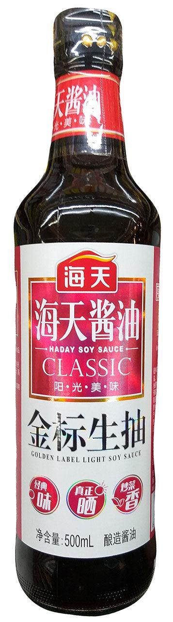 Haday - Golden Label Light Soy Sauce, 16.9 Ounces, (Pack of 1 Bottle) - Mighty Depot