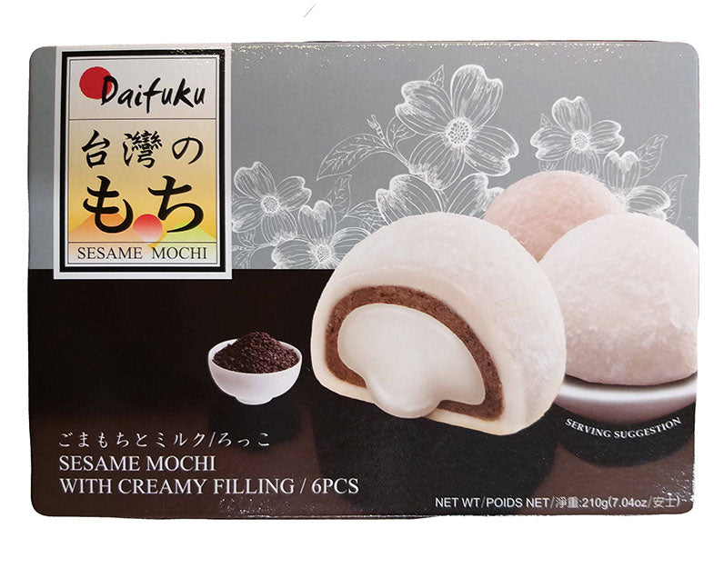Daifuku - Sesame Mochi with Cream Filling, 7.04 Ounces, (Pack of 1)