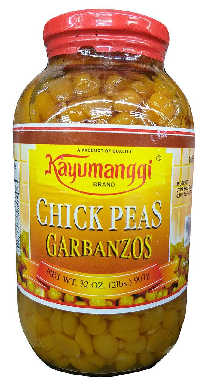 Kayumanggi - Chick Peas Garbanzos, 32 Ounces, (Pack of 2 Jars) - Mighty Depot