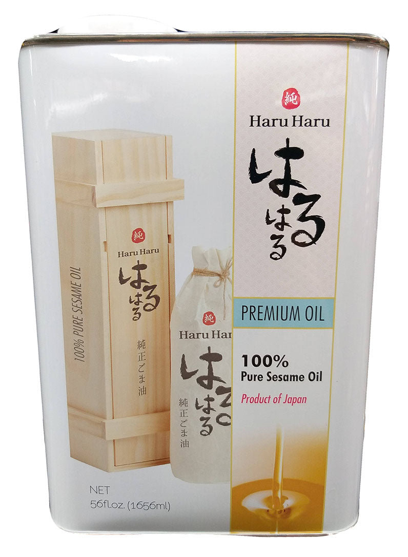 Haru Haru - Pure Sesame Oil, 56 Ounces, (Pack of 1 Can) - Mighty Depot